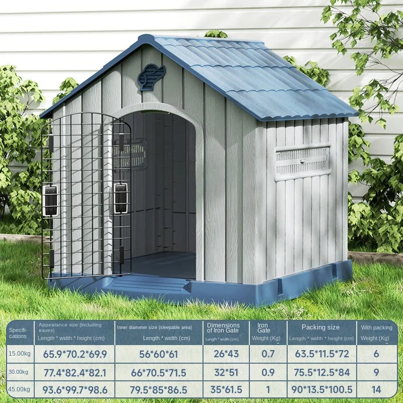 Hoopet Dog House Outdoor All-Season Suitable Large Dog Cage, Rainproof And Cold-Proof, Dog Sleeping Bed Outdoor Dog House, Dog H