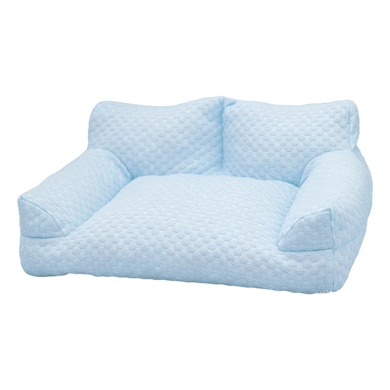 Pet Ice Silk Sofa Bed for Small Medium Large Dogs Cats Washable Dog Bed Breathable Cat Nest Comfortable Sleeping Kennel Supplies